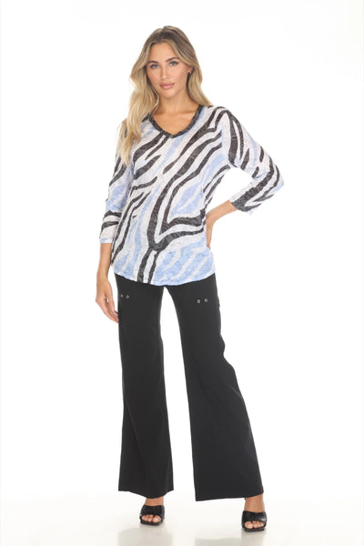 V-Neck Top Zebra Frost by Carine