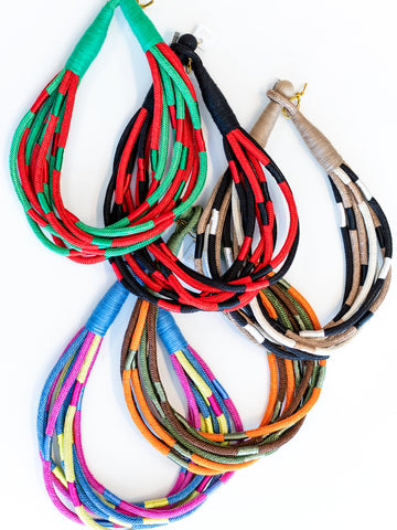 Slub 8 Strand Necklace 2 Color by Two Forty-Two