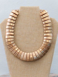 Geometric Chunky Gold Link Necklace by Coastal Couture
