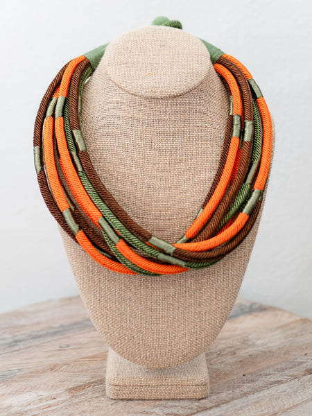 Slub 8 Strand Necklace 2 Color by Two Forty-Two