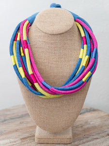 Slub 8 Strand Necklace 2 Color by Two Forty-Two
