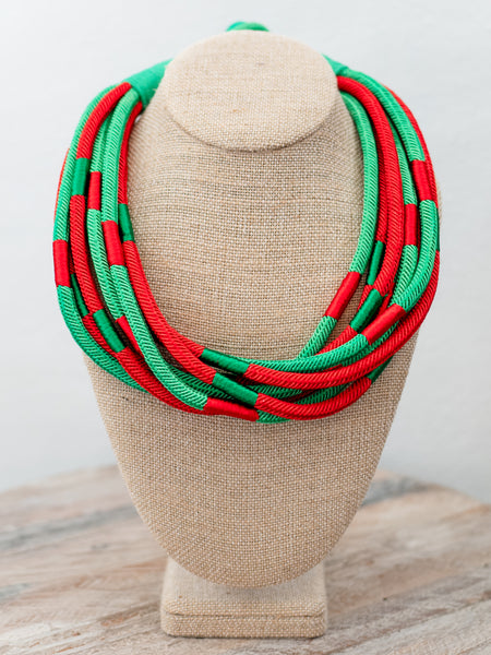 Slub 8 Strand Necklace 2 Color by Two Forty-Two