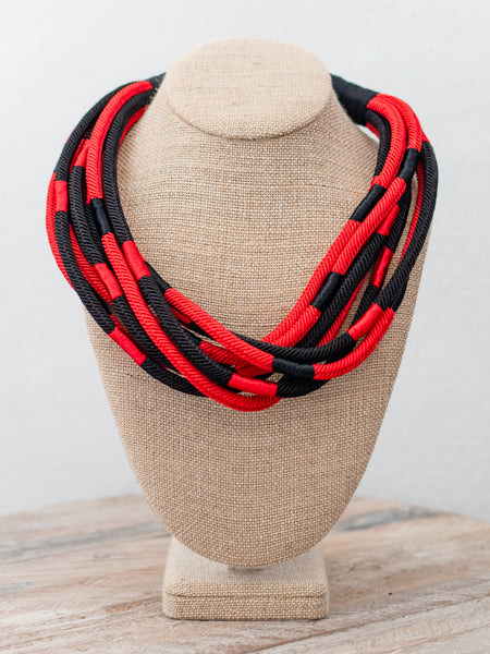 Slub 8 Strand Necklace 2 Color by Two Forty-Two