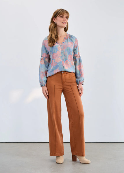 Olivia Wide Leg Denim Bronze by FDJ