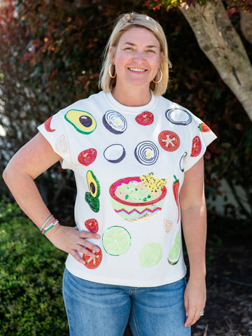 White Guacamole Ingredient Icon Top by Queen of Sparkles