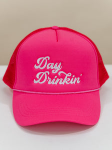 Day Drinkin Texts Embroidery Mesh Back Trucker Hat