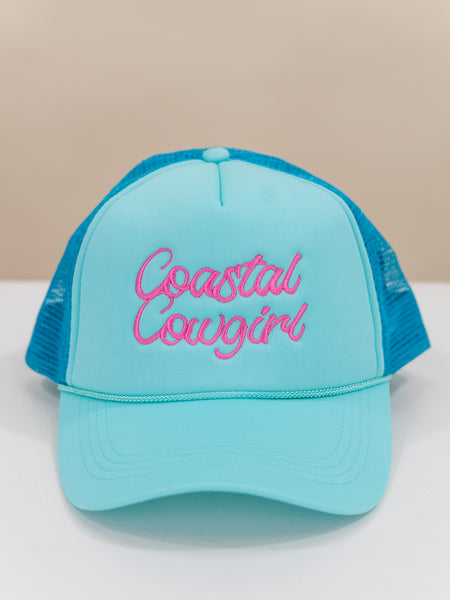 Coastal Cowgirl Embroidered Mesh Back Baseball Cap