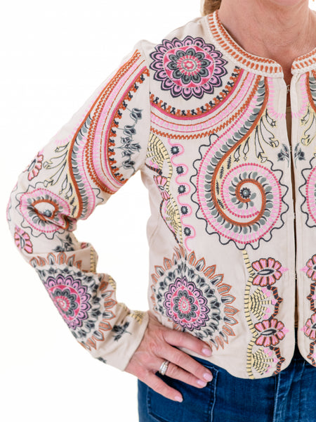 Lined Embroidered Jacket by Tribal