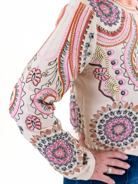 Lined Embroidered Jacket by Tribal