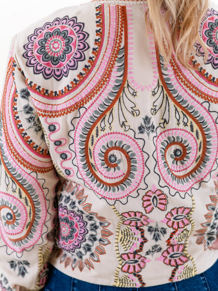 Lined Embroidered Jacket by Tribal