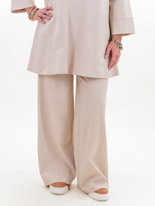 Wide Leg Trousers w/ Zip Pocket by Noen