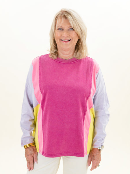 Mineral Washed Cotton Pullover by Easel