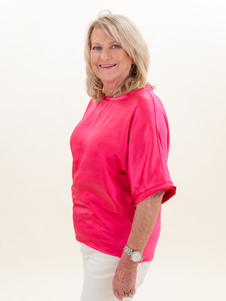 Loose Satin Jersey Combo Top Punch by Charlie B