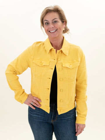 Garment Dye Jacket Yellow by Judy Blue