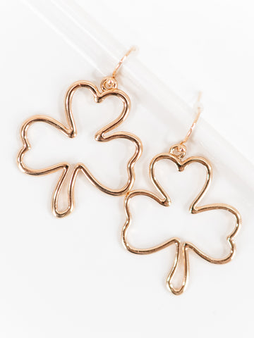 Shamrock Gold Earrings by Coastal Couture