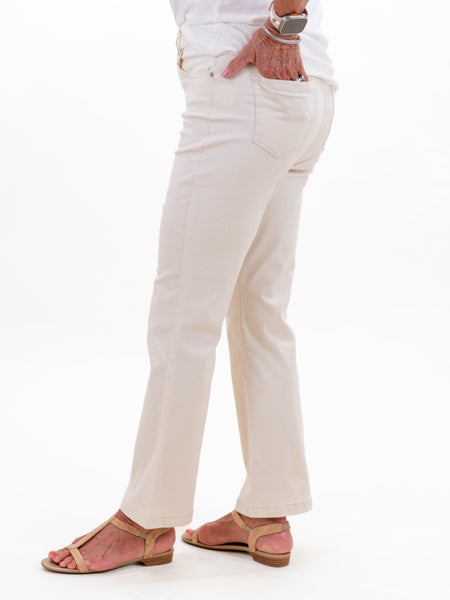 Bootcut Stretch Twill Pants Natural by Charlie B