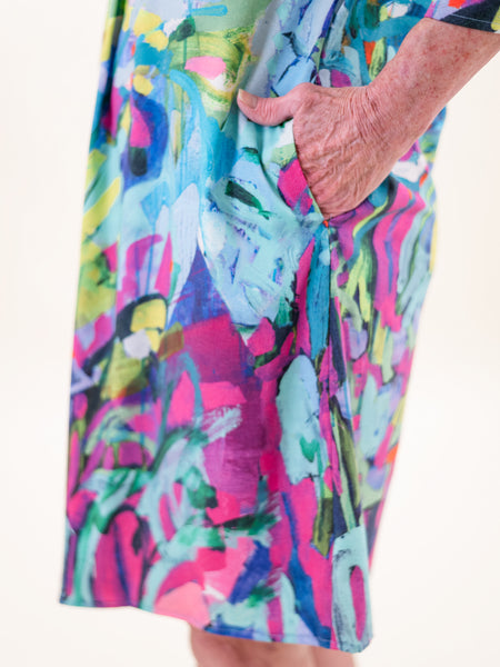 So Much Garden 3/4 Sleeve Dress by Claire Desjardins