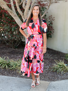 Short Sleeve Floral Maxi by Boho Chic