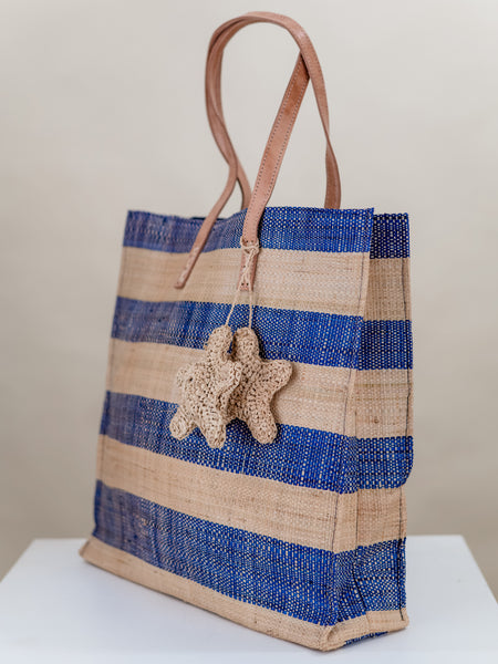 Starfish Straw Bag w/ Crochet Starfish Charm