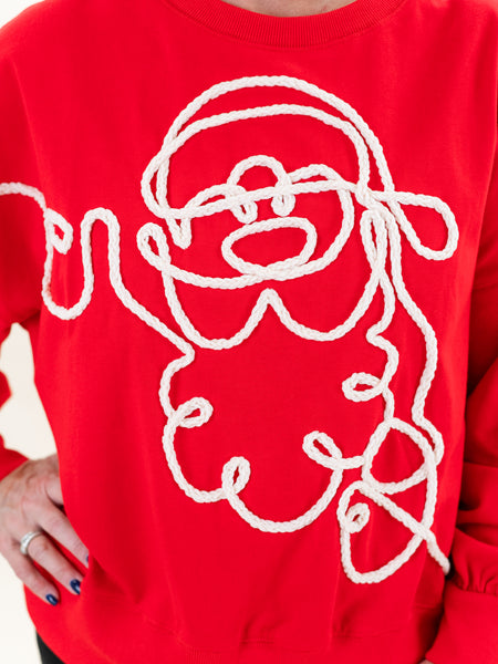 Embroidered Santa Top by Peach Love Ca