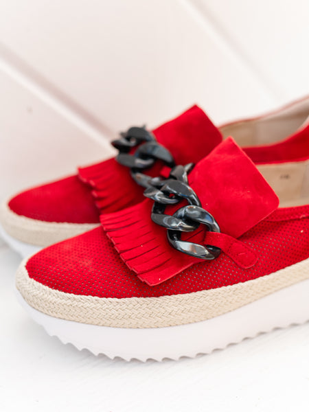 Qerene Red Suede by Vaneli