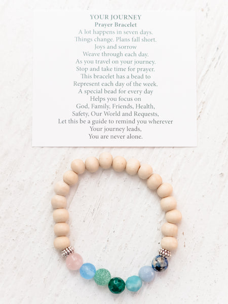 Prayer Bracelet Cream by The Bead Lady