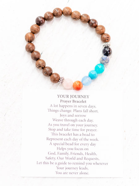 Prayer Bracelet Brown by The Bead Lady