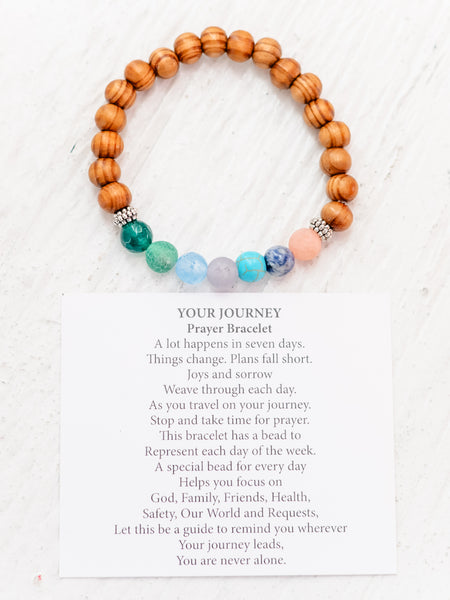 Prayer Bracelet Tan by The Bead Lady