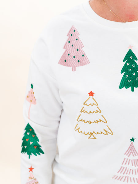 Embroidered Christmas Tree Top by Coastal Couture