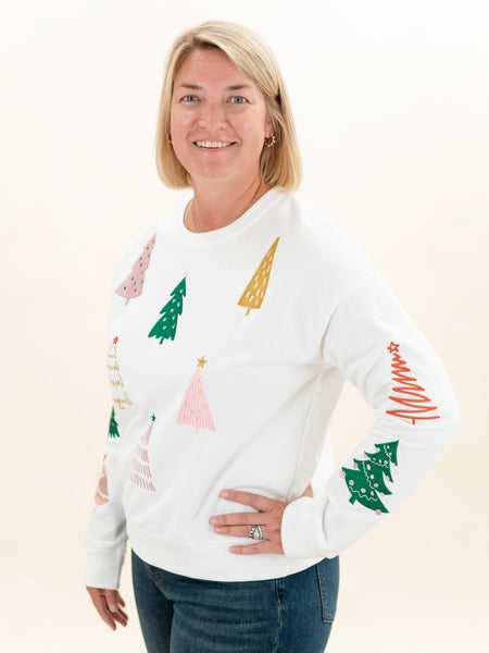 Embroidered Christmas Tree Top by Coastal Couture