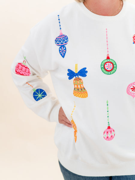 Embroidered Ornament Sweater by Coastal Couture