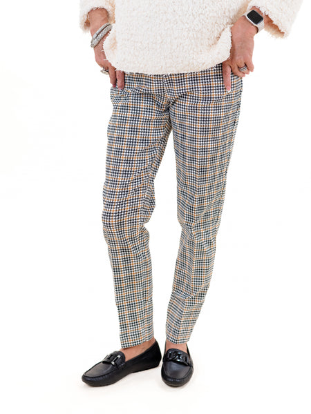 Pull On Ankle Pant Plaid Multi by Multiples