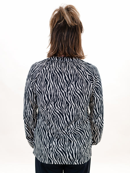 Long Sleeve Zebra Top by Lulu B