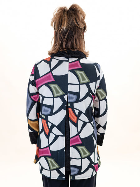 Printed Brushed Knit Double Layer Tunic by Ali Miles