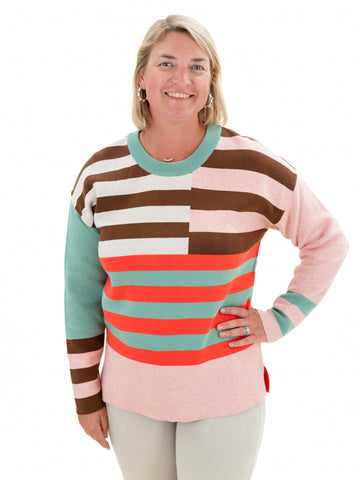 Stripe Knit Sweater by Orientique