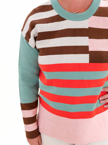 Stripe Knit Sweater by Orientique