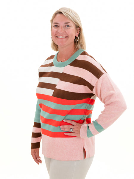 Stripe Knit Sweater by Orientique