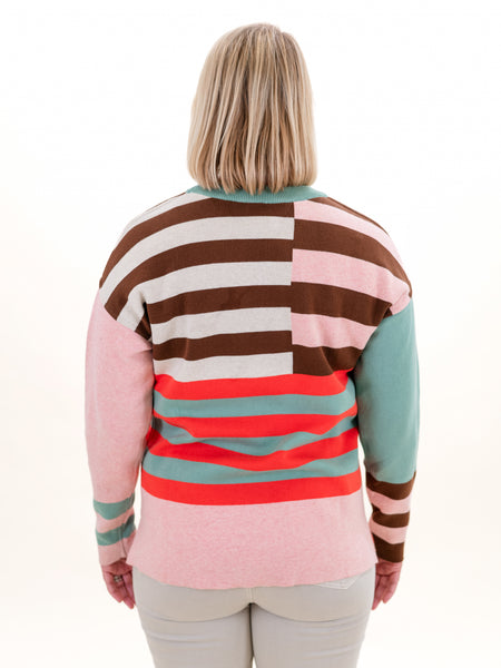 Stripe Knit Sweater by Orientique