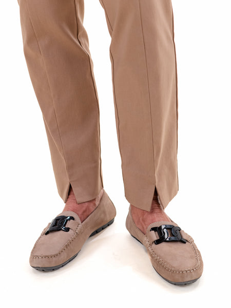 Pull On Slim Ankle Pant Tan by Renuar