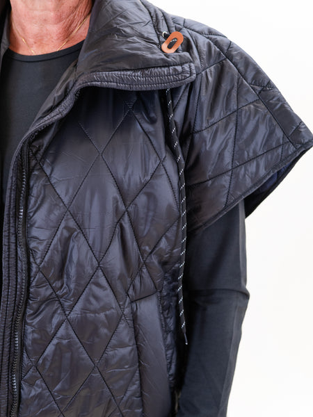 Quilted Cape/Vest Black by 242