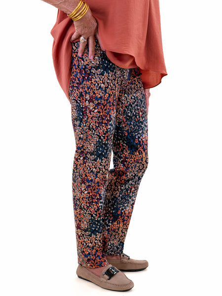 Pull On Tummy Control Ankle Pant Multi by Renuar