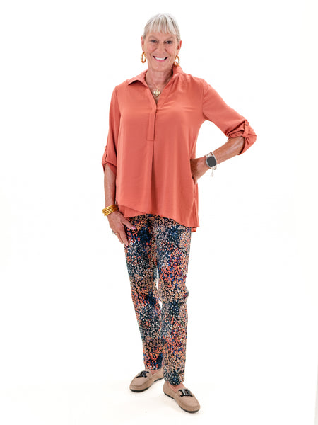 Pull On Tummy Control Ankle Pant Multi by Renuar