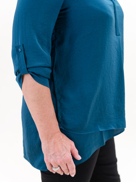 Air Flow Tunic w/ Collar Lagoon by Renuar