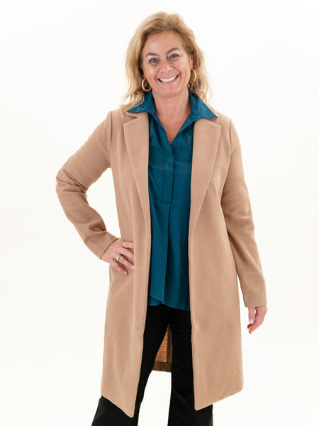 Brushed Knit Jacket Tan by Renuar