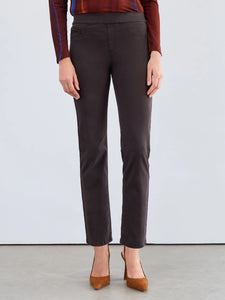 Pull-On Straight Ankle Denim Rich Brown by FDJ