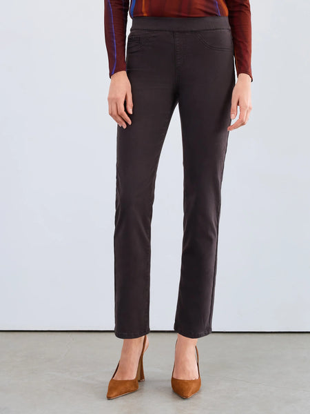 Pull-On Straight Ankle Denim Rich Brown by FDJ