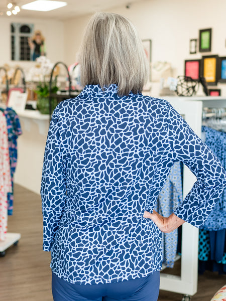 Long Sleeve Collared Top GFPN by Lulu B