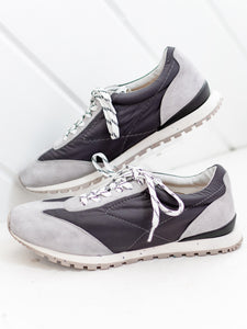 Fifi Grey Suede/Cinder Nylon by Vaneli