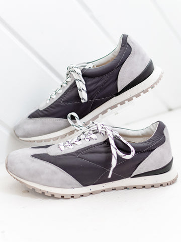 Fifi Grey Suede/Cinder Nylon by Vaneli
