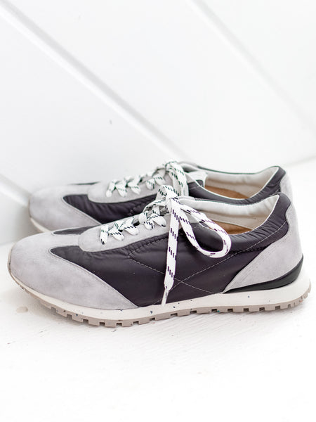 Fifi Grey Suede/Cinder Nylon by Vaneli